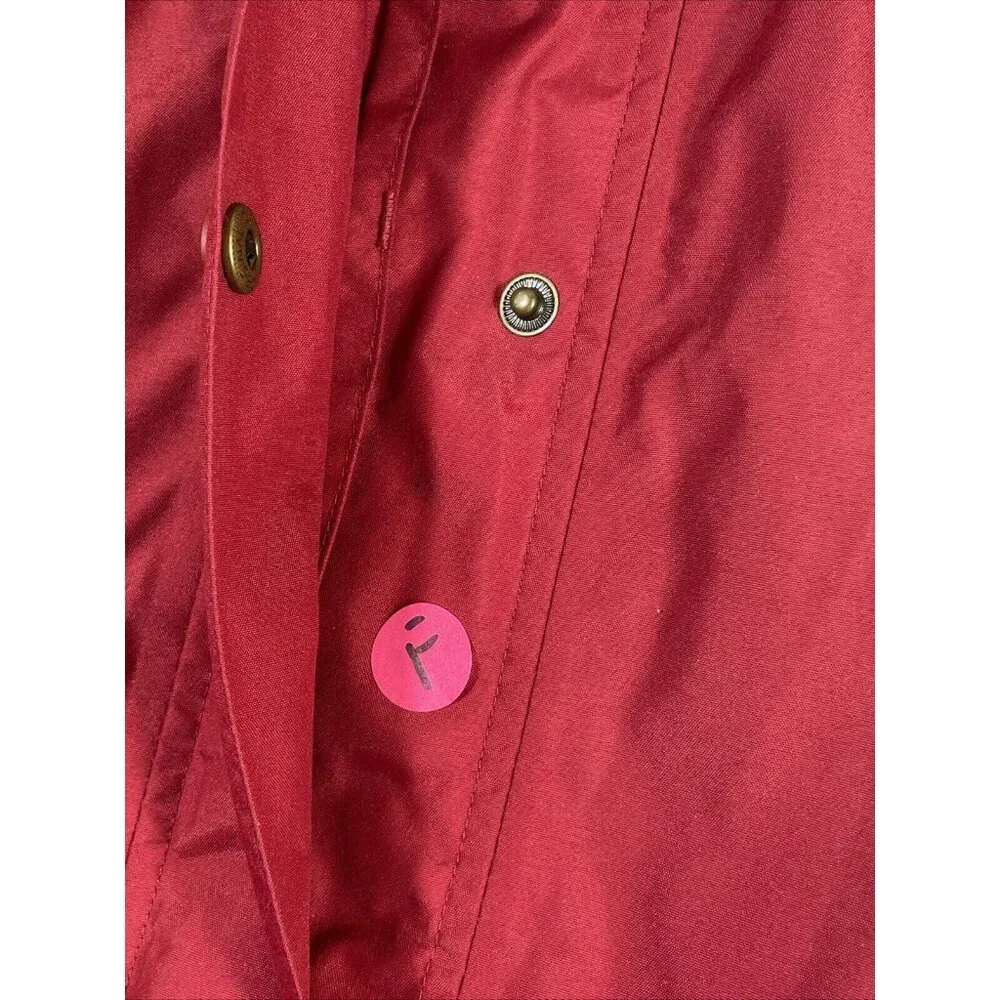 Cabelas Rain Jacket Mens Size Small Red‎ Full Zip Snap Up Hooded Outdoors Gorp - Picture 8 of 16